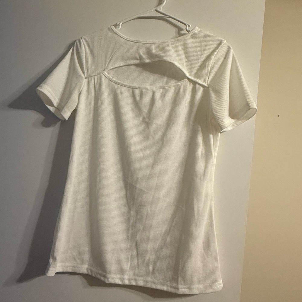 SHEIN White Cut-Out Women's Top